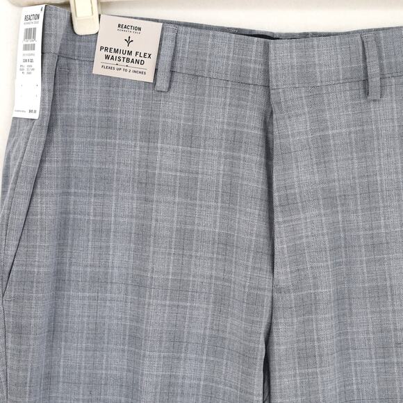 Kenneth Cole Reaction Men's Light Grey Casual Slim Fit Dress Pant Size 33Wx32L - Picture 4 of 6